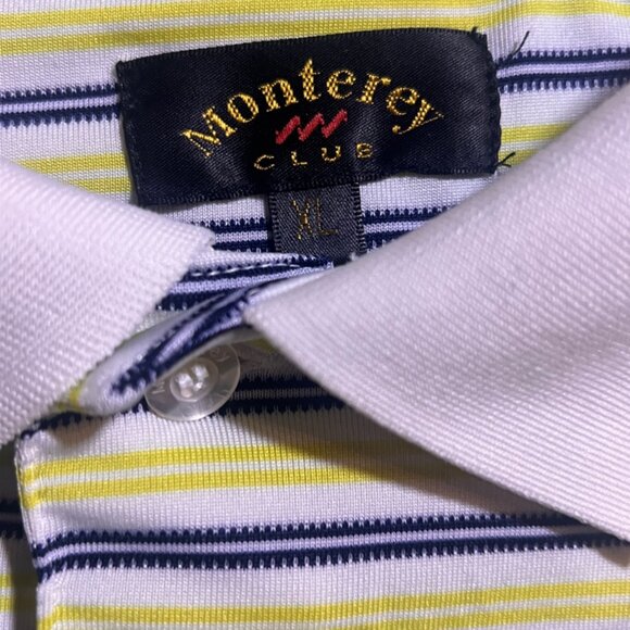 Monterey Club Men XL Stripe KY State Park General Burnside Golf Polo (W) - Picture 4 of 8